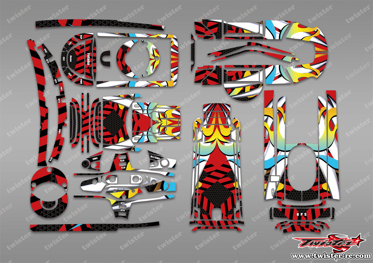 TR-T10PX-MA17 Futaba T10PX Metallic/Optical White Pattern Radio