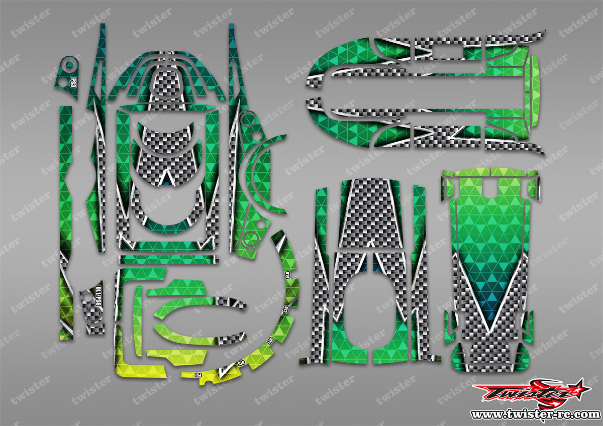 TR-7PXR-MA3 Futaba 7PXR Metallic/Optical White Pattern Radio