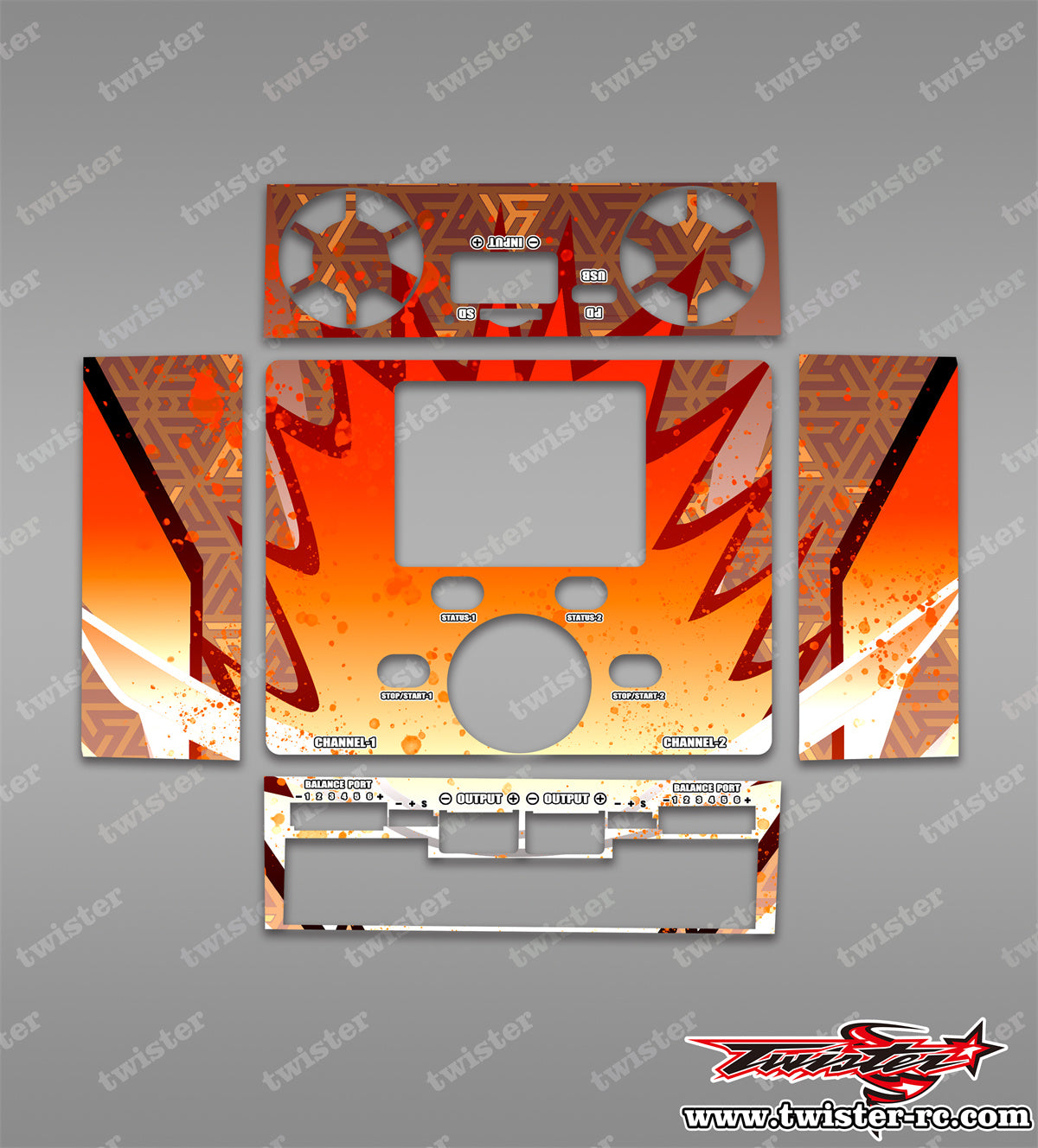 TR-DX6-MA6 icharger DX6 Metallic/Optical White Pattern Wrap TR-DX6-MA6 icharger DX6 Metallic/Optical White Pattern Wrap
