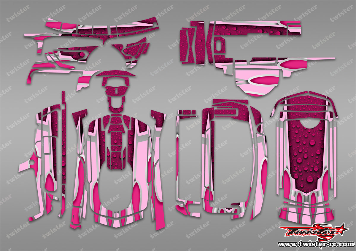 TR-MT5-MA10 Sanwa MT-5 Metallic/Optical White Pattern Radio Wrap