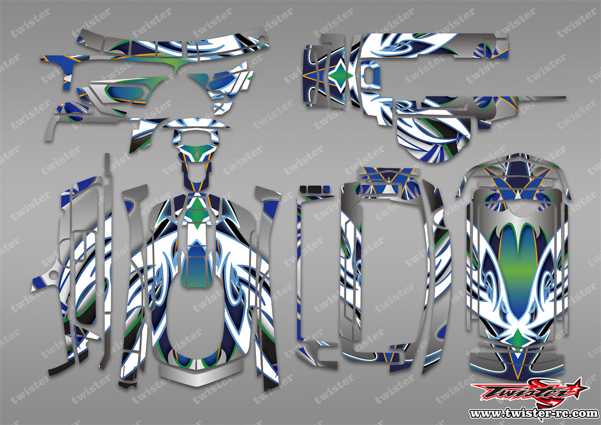 TR-MT5-MA12 Sanwa MT-5 Metallic/Optical White Pattern Radio Wrap