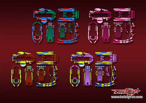 TR-T6PV-MA10  Futaba T6PV  Metallic/Optical White Pattern Wrap ( Type A10 ) 4 Colors