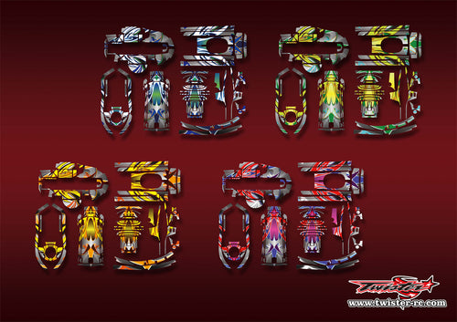 TR-T6PV-MA12  Futaba T6PV  Metallic/Optical White Pattern Wrap ( Type A12 )4 Colors