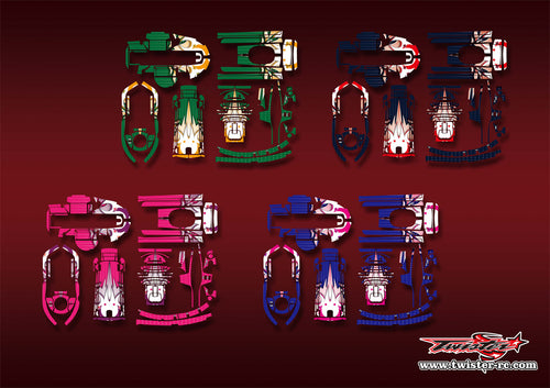 TR-T6PV-MA13  Futaba T6PV Optical white Pattern Radio Wrap ( Type A13 ) 4 Colors