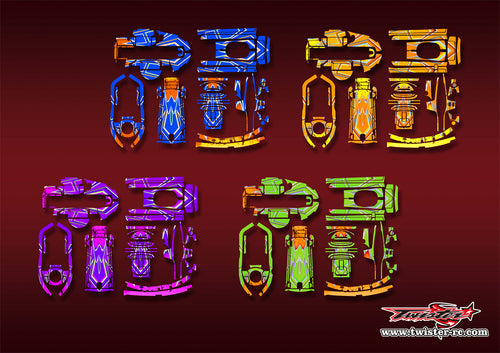 TR-T6PV-MA18  Futaba T6PV Metallic/Optical White Pattern Wrap ( Type A18 )4 Colors