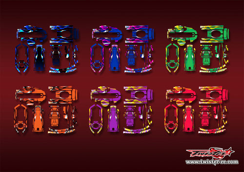 TR-T6PV-MA1    Futaba T6PV  Metallic/Optical White Pattern Wrap ( Type A1 ) 6 Colors