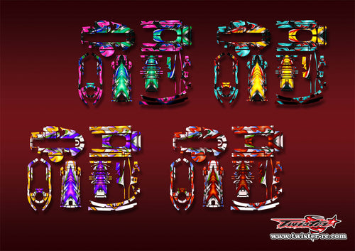 TR-T6PV-MA20   Futaba T6PV Metallochrome/Optical white Wave Pattern Wrap ( Type A20 ) 4 colors