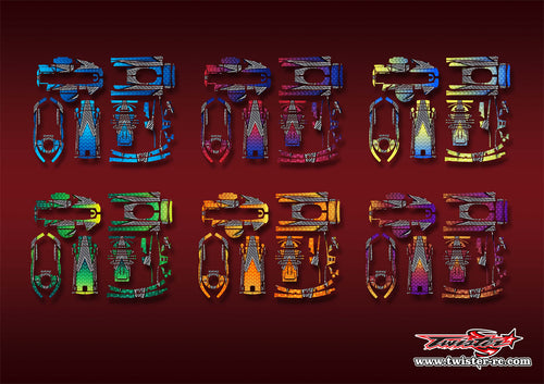 TR-T6PV-MA3   Futaba T6PV Metallic/Optical White Pattern Wrap ( Type A3 ) 6 Colors