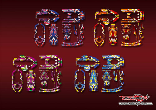 TR-T6PV-MA4   Futaba T6PV Metallic/Optical White Pattern Wrap ( Type A4 ) 4colors