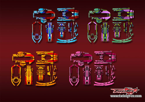 TR-T6PV-MA9   Futaba T6PV Metallic/Optical White Pattern Wrap ( Type A9 )4 colors