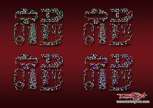 TR-T6PV-MT1    Futaba T6PV Optical White Pattern Wrap ( Type MT1 )4 Colors