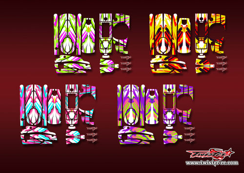 TR-4PL-MA22    Futaba 4PL Metallic/Optical White Pattern Wrap ( Type A22 ) 4 Colors