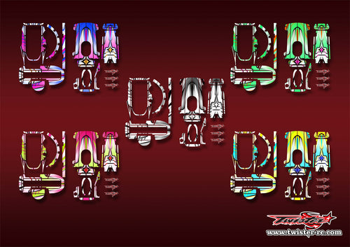 TR-4PV-MA21   Futaba 4PV Metallic/Optical White Pattern Wrap ( Type A21 ) 5 Colors