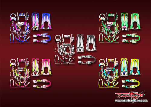 TR-4PX-MA21    Futaba 4PX Metallic/Optical White Pattern Wrap ( Type A21 ) 5 Colors