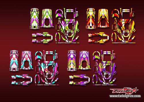 TR-4PX-MA22    Futaba 4PX Metallic/Optical White Pattern Wrap ( Type A22 ) 4 Colors