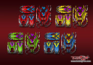 TR-7PX-MA23   Futaba 7PX Metallic/Optical White Pattern Wrap ( Type A23 ) 4 Colors