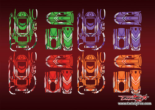 TR-7PX-MA5 Futaba 7PX Metallic/Optical White Pattern Radio Wrap ( Type A5 )
