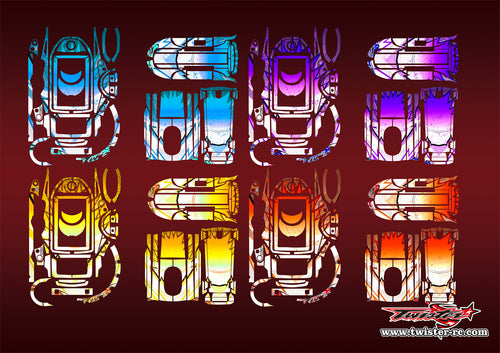TR-7PX-MA6 Futaba 7PX Metallic/Optical White Pattern Radio Wrap ( Type A6 )4 Colors