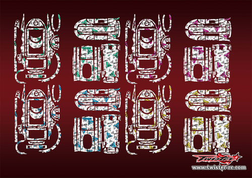 TR-7PX-MT2 Futaba 7PX Optical White Pattern Radio Wrap ( Type MT2 )4 Colors