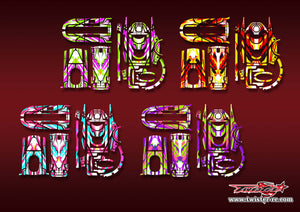 TR-7PXR-MA22   Futaba 7PXR Metallic/Optical White Pattern Wrap ( Type A22 ) 4 Colors