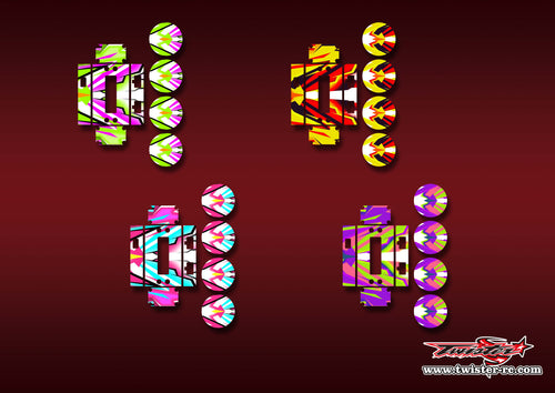 TR-AM174010-MA22   ARROWMAX AM-174010 Tyre Warmer Metallic/Optical White Pattern Wrap ( Type A22 ) 4 Colors