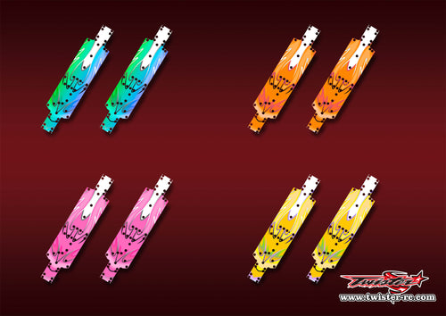 TR-B74.2CP-MA11    Team Associated RC10 B74.2 Chassis Protector Metallic/Optical White Pattern Wrap 2pcs.( Type A11 )4 Colors