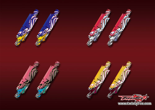 TR-B74.2CP-MA14   Team Associated RC10 B74.2 Chassis Protector Metallic/Optical White Pattern Wrap 2pcs.( Type A14 )4 Colors