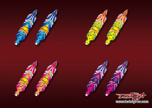 TR-B74.2CP-MA15    Team Associated RC10 B74.2 Chassis Protector Metallic/Optical White Pattern Wrap 2pcs.( Type A15)4 Colors