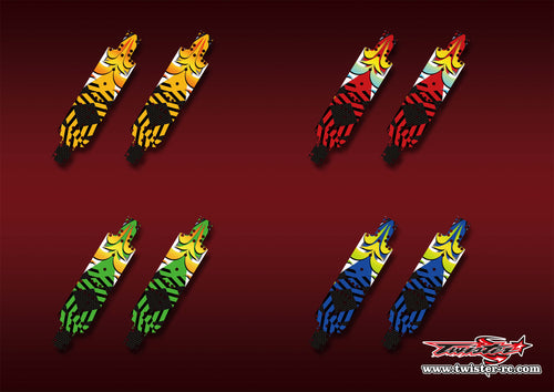 TR-B74.2CP-MA17    Team Associated RC10 B74.2 Chassis Protector Metallic/Optical White Pattern Wrap 2pcs.( Type A17 ) 4 Colors