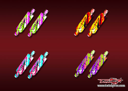 TR-B74.2CP-MA22    Team Associated RC10 B74.2 Chassis Protector Metallic/Optical White Pattern Wrap 2pcs.( Type A22 ) 4 Colors