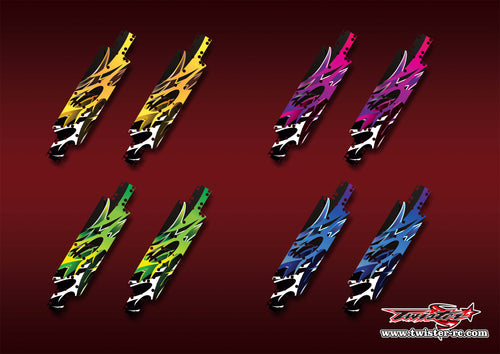 TR-XB4'25CP-MA2   Xray XB4'25 Chassis Protector Metallic/Optical White Pattern Wrap 2pcs.( Type A2 )4 Colors