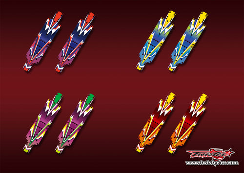 TR-XB4'25CP-MA4    Xray XB4'25 Chassis Protector Metallic/Optical White Pattern Wrap 2pcs.( Type A4 ) 4 colors