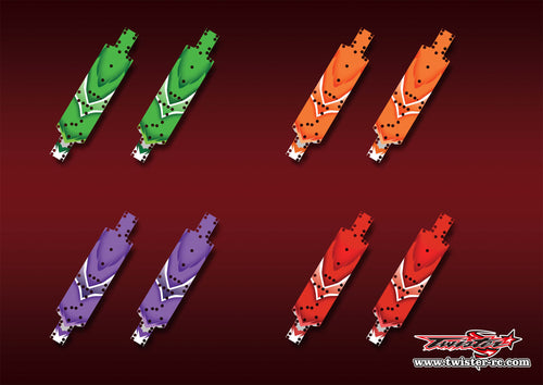 TR-B74.2CP-MA5   Team Associated RC10 B74.2 Chassis Protector Metallic/Optical White Pattern Wrap 2pcs.( Type A5 ) 4 Colors