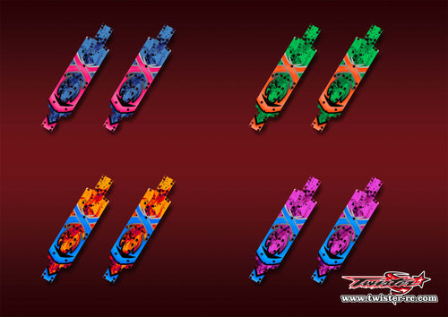 TR-B74.2CP-MA7   Team Associated RC10 B74.2 Chassis Protector Metallic/Optical White Pattern Wrap 2pcs.( Type A7 )4 Colors