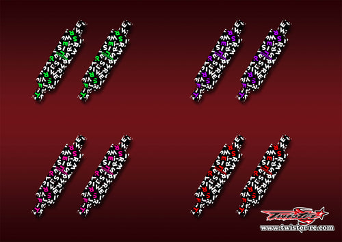 TR-B74.2CP-MT1    Team Associated RC10 B74.2 Chassis Protector Optical White Pattern Wrap 2pcs.( Type MT1 )4 Colors