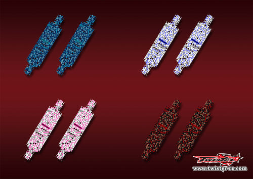 TR-B74.2CP-MT4   Team Associated RC10 B74.2 Chassis Protector Optical White Pattern Wrap 2pcs.( Type MT4 ) 4 Colors