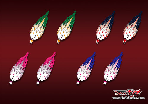 TR-B7CP-MA13   Team Associated RC10 B7 Chassis Protector Metallic/Optical White Pattern Wrap 2pcs.( Type A13 )4 Colors