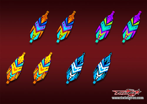 TR-B7CP-MA19    Team Associated RC10 B7 Chassis Protector Metallic/Optical White Pattern Wrap 2pcs.( Type A19 ) 4 Colors