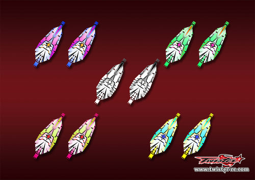 TR-B7CP-MA21    Team Associated RC10 B7 Chassis Protector Metallic/Optical White Pattern Wrap 2pcs.( Type A21 ) 5 Colors