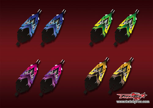 TR-B7CP-MA2    Team Associated RC10 B7 Chassis Protector Metallic/Optical White Pattern Wrap 2pcs.( Type A2 )4 Colors