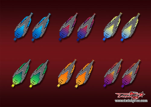 TR-B7CP-MA3   Team Associated RC10 B7 Chassis Protector Metallic/Optical White Pattern Wrap 2pcs.( Type A3 ) 6 Colors