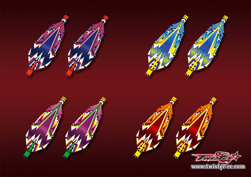 TR-B7CP-MA4    Team Associated RC10 B7 Chassis Protector Metallic/Optical White Pattern Wrap 2pcs.( Type A4 ) 4 colors