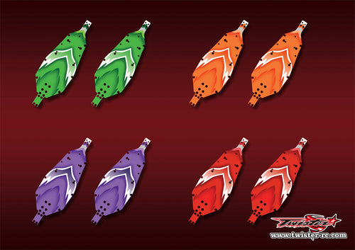 TR-B7CP-MA5   Team Associated RC10 B7 Chassis Protector Metallic/Optical White Pattern Wrap 2pcs.( Type A5 ) 4 Colors