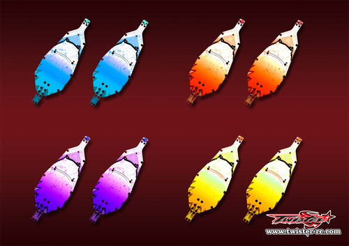 TR-B7CP-MA6    Team Associated RC10 B7 Chassis Protector Metallic/Optical White Pattern Wrap 2pcs.( Type A6 )4 Colors