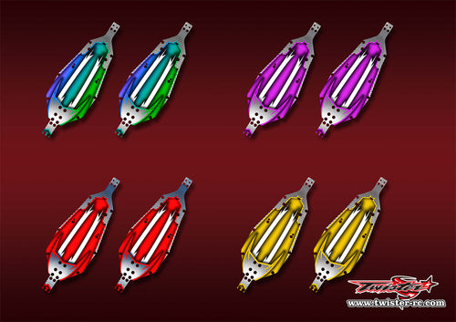 TR-B7CP-MA8   Team Associated RC10 B7 Chassis Protector Metallic/Optical White Pattern Wrap 2pcs.( Type A8 ) 4 colors