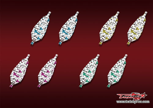 TR-B7CP-MT2    Team Associated RC10 B7 Chassis Protector Optical White Pattern Wrap 2pcs.( Type MT2 )4 Colors