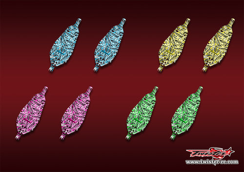 TR-B7CP-MT3   Team Associated RC10 B7 Chassis Protector Optical White Pattern Wrap 2pcs.( Type MT3 )4 Colors