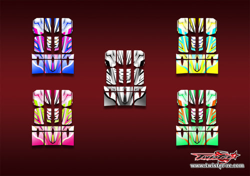 TR-BE-MA21     Beta Wing Metallic/Optical White Pattern Wrap ( Type A21 ) 5 Colors