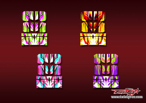 TR-BE-MA22     Beta Wing Metallic/Optical White Pattern Wrap ( Type A22 ) 4 Colors