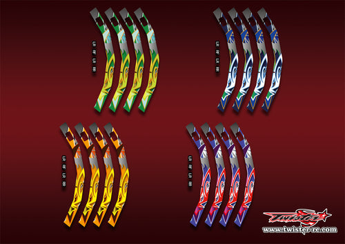 TR-CWS-MA12  SKYRC Corner Weight System Metallic/Optical White Pattern Wrap ( Type A12 )4 Colors